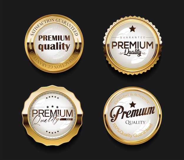 Premium quality retro design badges collection