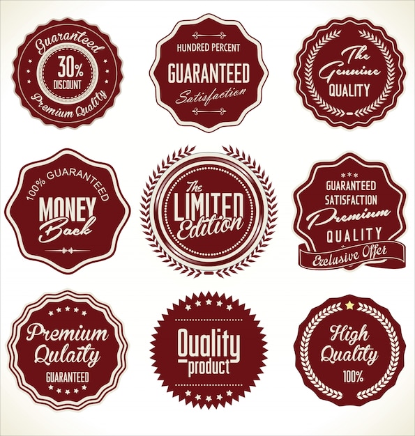  Premium quality retro labels collection