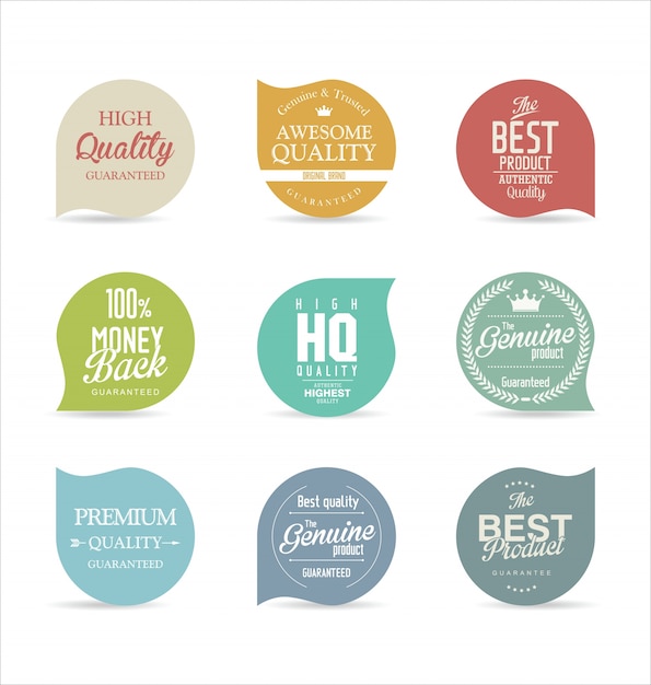 Premium, quality retro vintage labels collection