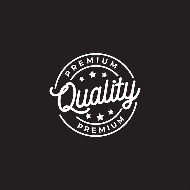 premium quality stamp for luxury elegant business icon for product logo design