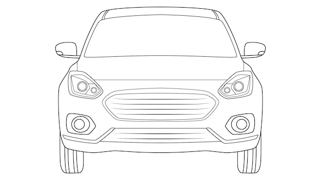 Premium sedan car vector sedan car vector illustration in flat style