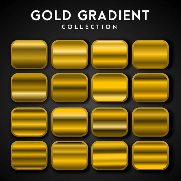 premium set of gold gradient