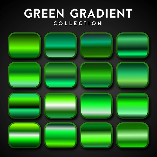 Premium set of green gradient