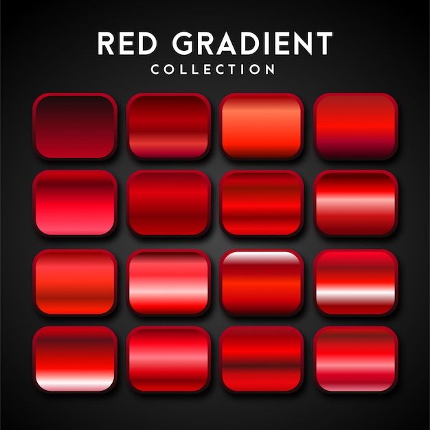 Premium set of red gradient