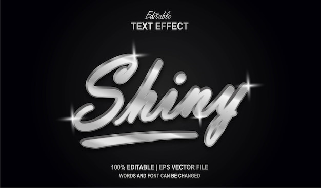 Premium Shiny Editable Text Effect