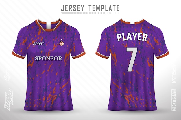 Premium soccer jersey template with abstract texture