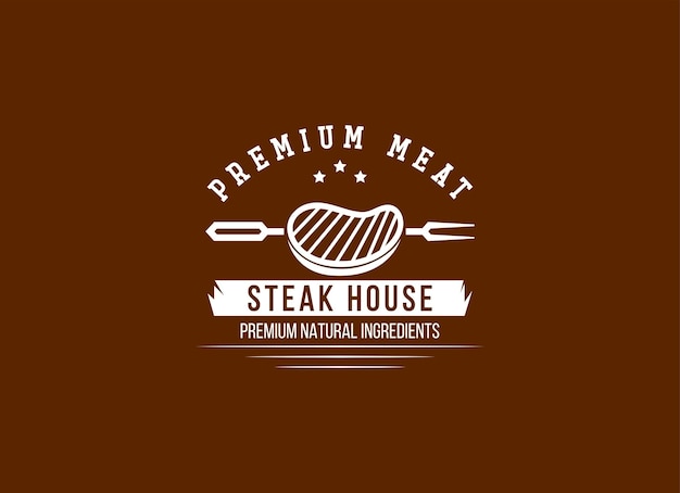 Premium Steak House Logo Design Template