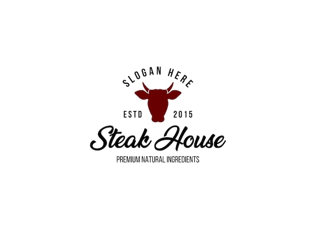 Premium Steak House Logo Design Template