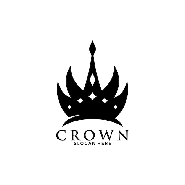 Premium style abstract crown logo symbol Royal king icon Modern luxury brand element sign Vector illustration