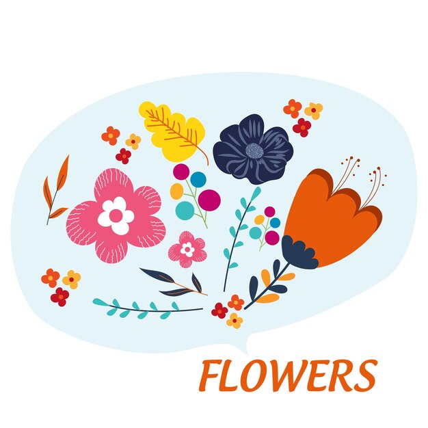 Vector premium vector collection of beautiful flowers