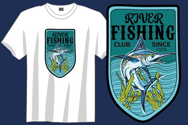 Premium Vector Fishing tshirt design vector