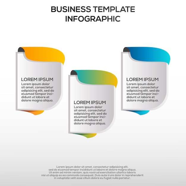 Premium Vector Gradient infographic steps template