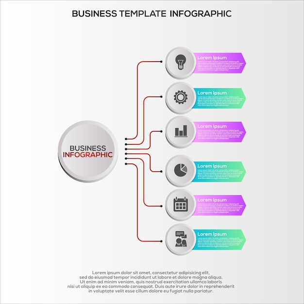 Premium Vector Gradient infographic steps template