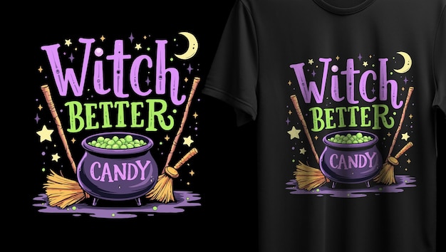 Vector premium vector illustrate halloween tshirt design