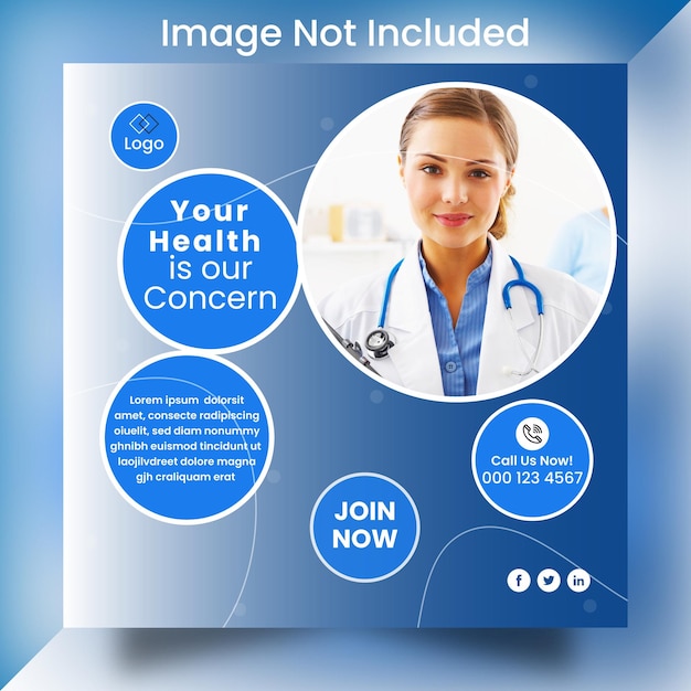 Premium vector medical health care as post