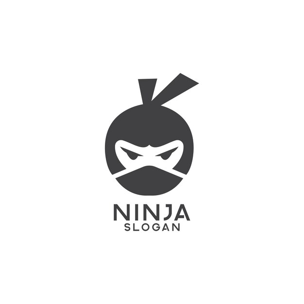 Vector premium vector ninja logo icon design template