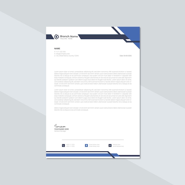 premium vector professional and modern corporate company letterhead design template