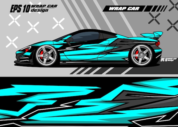 Premium Vector  Racing car wrap design