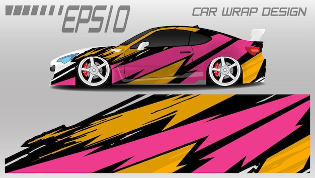 Premium Vector Racing Car Wrap Sticker Design