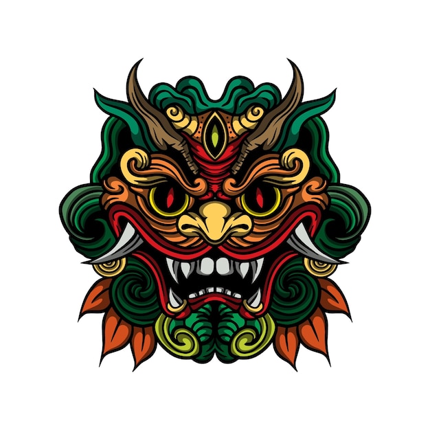 premium vector samurai mask illustration hand drawn