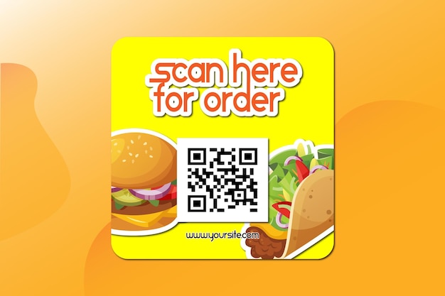 Premium vector of scan QR code for order digital menu