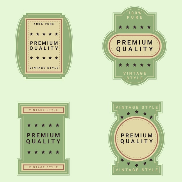 Premium Vector Vintage Style Retro Label Images Stock Illustration