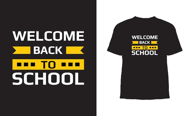 Premium VectorWelcome Back to School T Shirt DesignTypography vintage creative modern tee