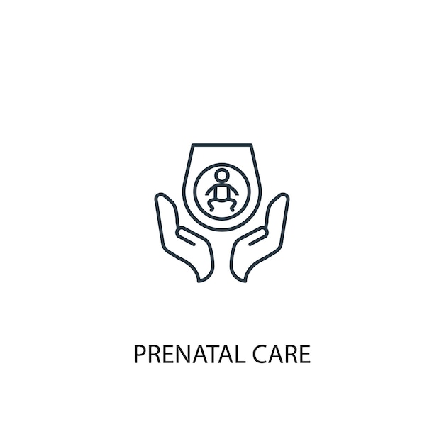 Prenatal care concept line icon. Simple element illustration. Prenatal care concept outline symbol design. Can be used for web and mobile UI/UX