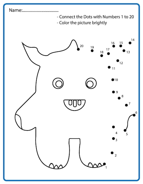 Preschool worksheet for practicing fine motor skills Connect the dots Worksheets activity