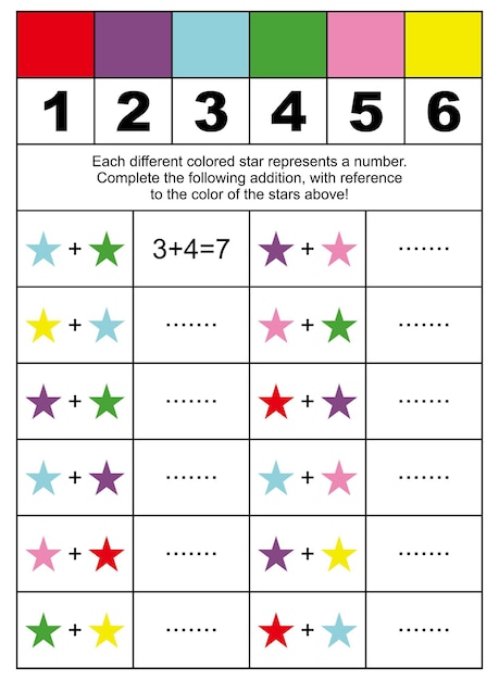 Preschool worksheet for practicing fine motor skills Learning numbers and counting Student