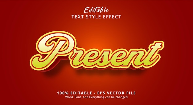 Present Text Style Effect Editable Text Effect