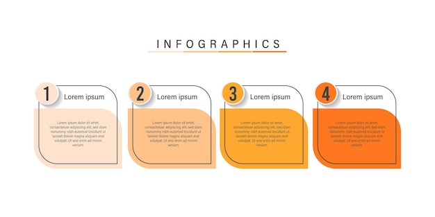 Presentation business infographic design with numbers