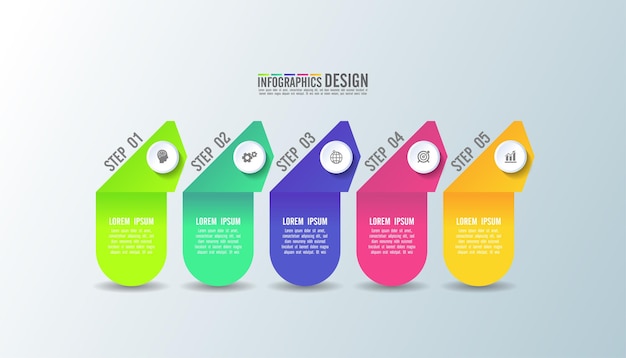 Presentation business infographic template elements gradient