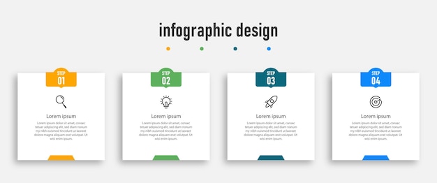 Presentation business infographic template Premium Vector