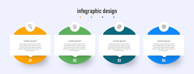 Presentation business infographic template Premium Vector