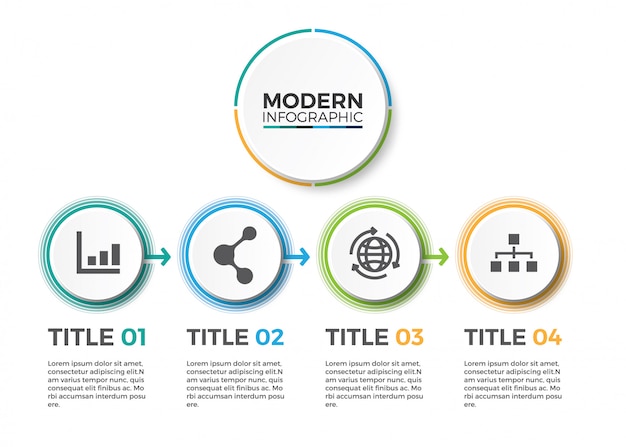 Presentation business infographic template with 4 options.