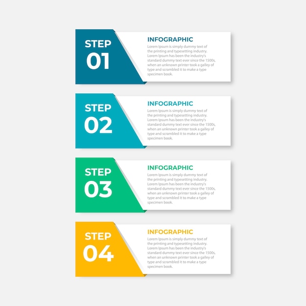 Presentation business infographic template with 4 options