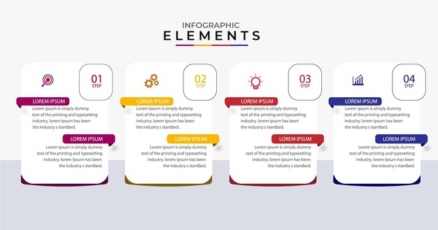 Presentation business infographic template with 4 options