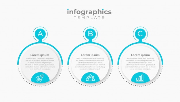 Presentation business infographic template with 5 options. illustration