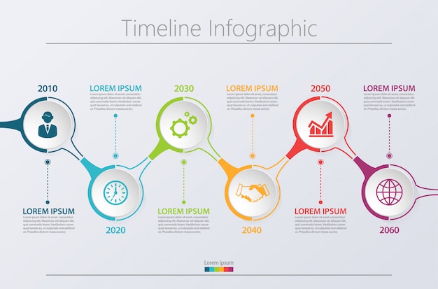 Presentation business infographic template with 6 options.