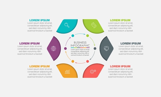 Presentation business infographic template with options