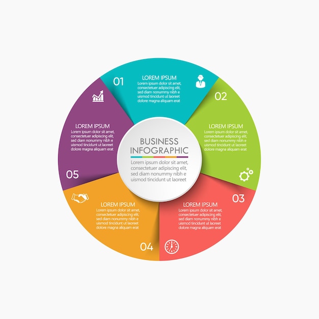 Presentation business infographic template with options