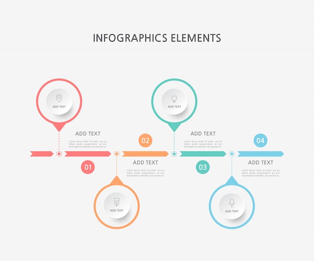 Presentation business infographics template. illustration.