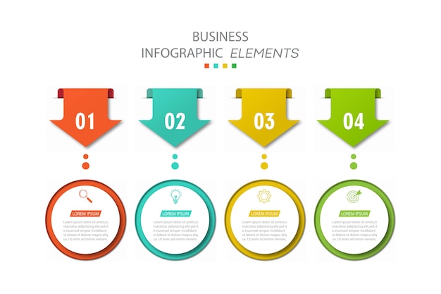 Presentation business infographics template with options.