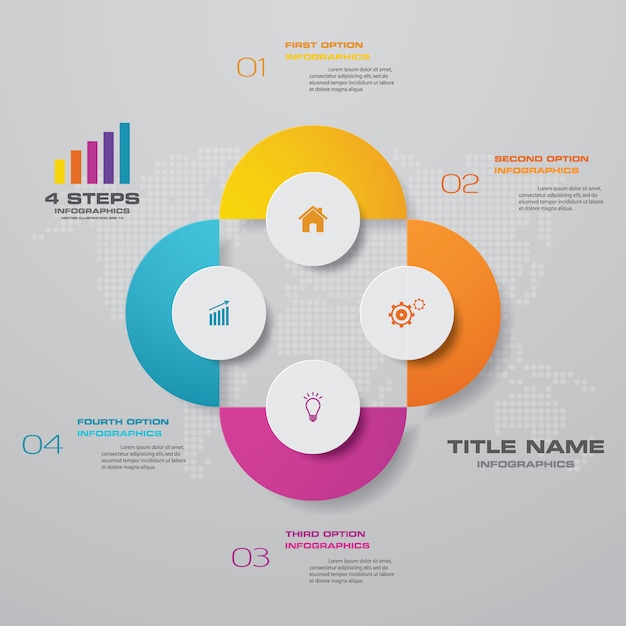 Presentation chart infographic element.