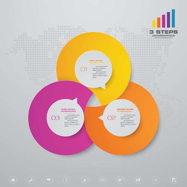 Presentation chart infographic element.