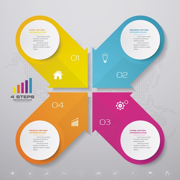 Presentation chart infographic element