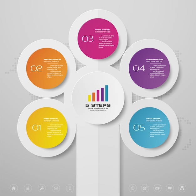 Presentation chart infographic element