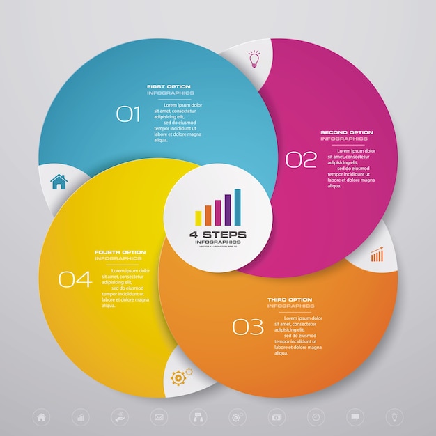 Presentation chart infographic element