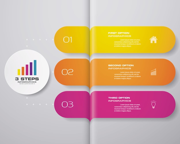 Presentation chart infographic element